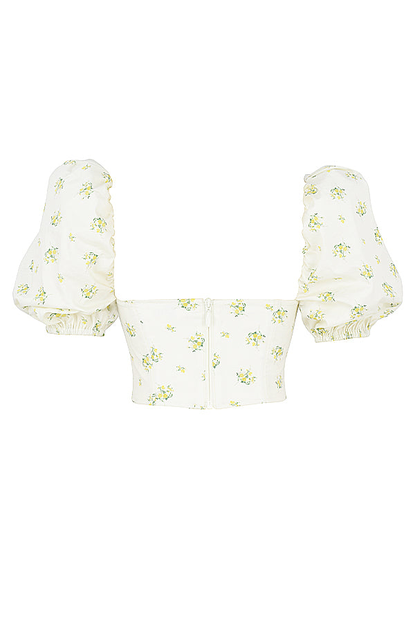 Paula | Romantische Bloemenprint Korset - Fashion Lab