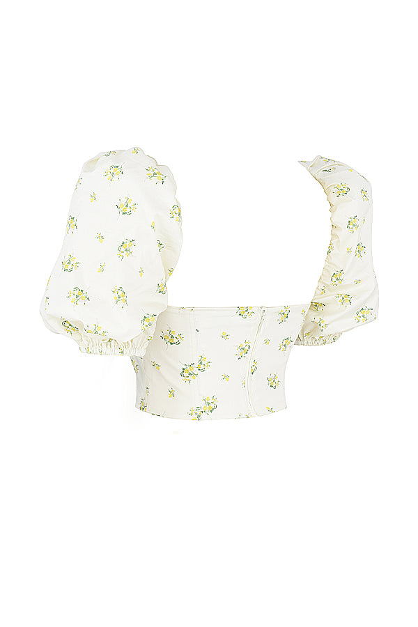 Paula | Romantische Bloemenprint Korset - Fashion Lab