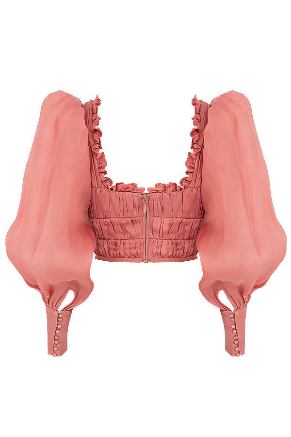 Noortje | Rouge Organza Korset - Fashion Lab