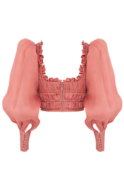 Noortje | Rouge Organza Korset - Fashion Lab