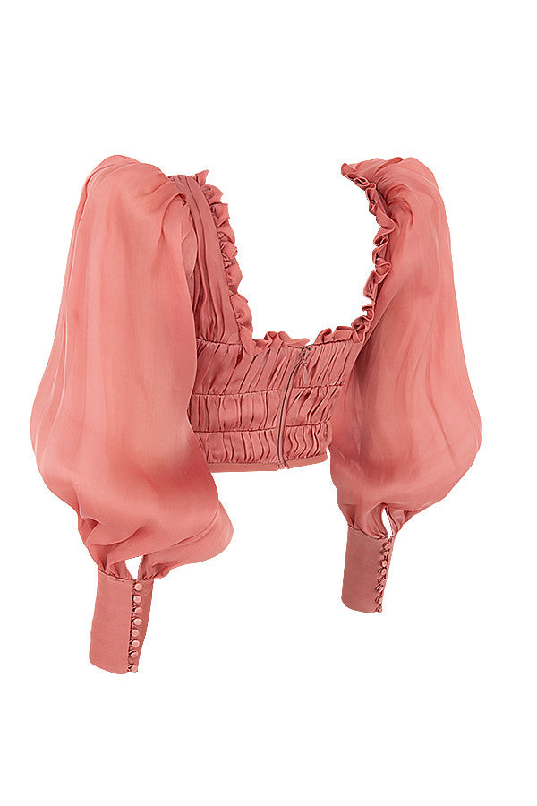 Noortje | Rouge Organza Korset - Fashion Lab