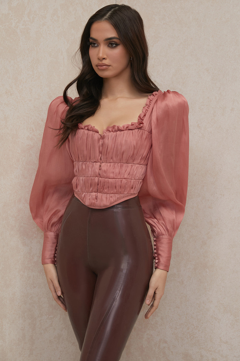 Noortje | Rouge Organza Korset - Fashion Lab
