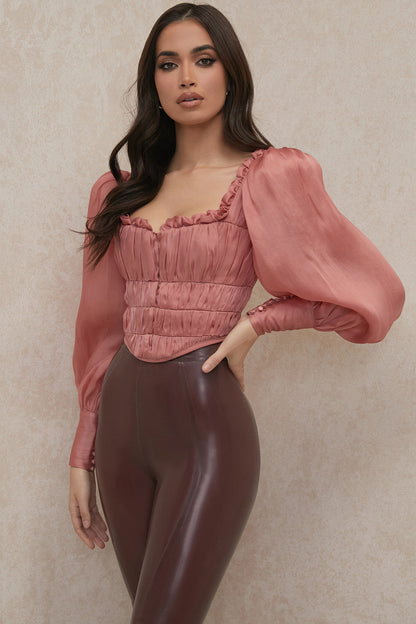 Noortje | Rouge Organza Korset - Fashion Lab