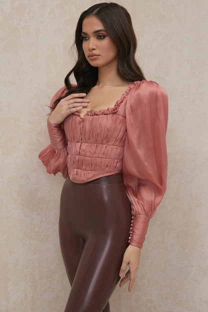 Noortje | Rouge Organza Korset - Fashion Lab