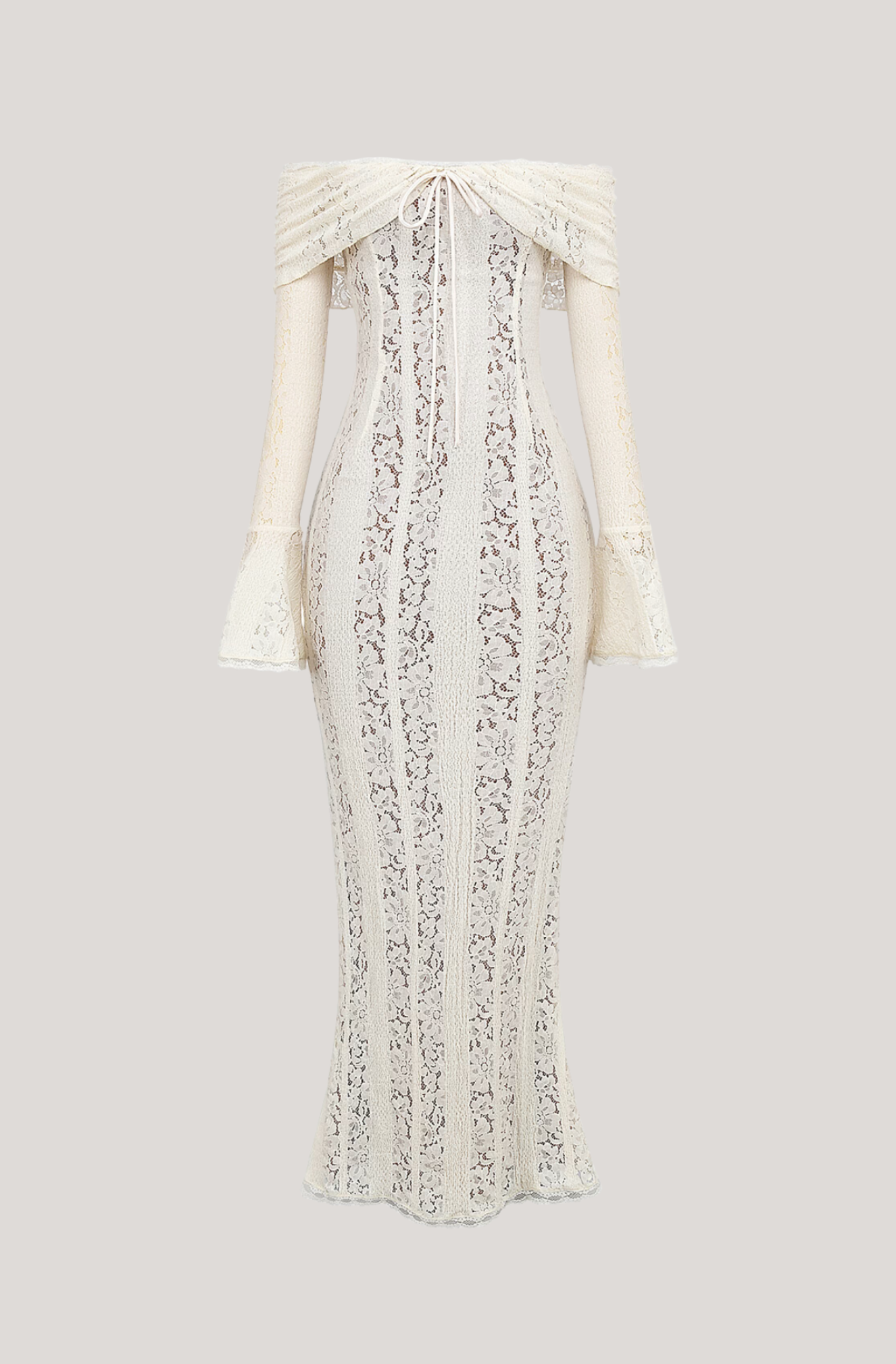 Alladitta | Lace Off Shoulder Cutout Maxi Dress - Fashion Lab