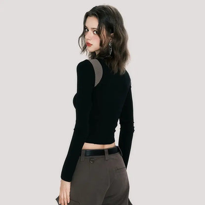 Tabitha | Minimalistische Crop Top met Mesh-Details - Fashion Lab