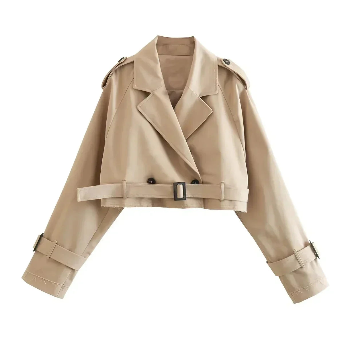 Kyra | Cropped Trench Jacket - Fashion Lab