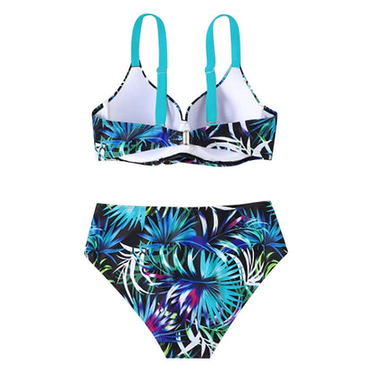 Allyson | Tropical High-Waist Bikini - Fashion Lab