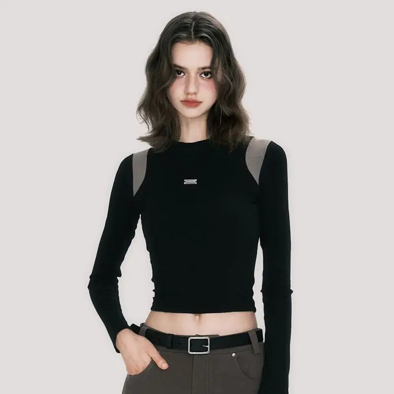 Tabitha | Minimalistische Crop Top met Mesh-Details - Fashion Lab