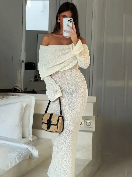 Melissa | Off Shoulder Maxi-Jurk - Fashion Lab