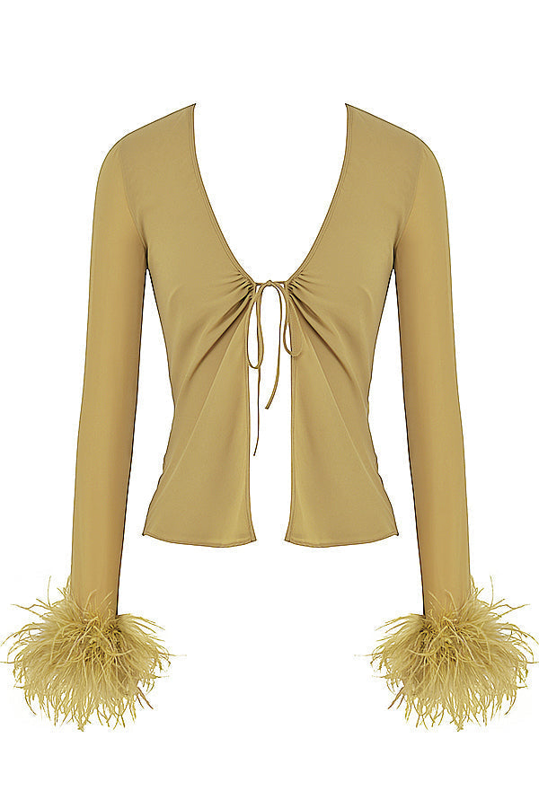 Vivian | Statement Top met Verenafwerking - Fashion Lab