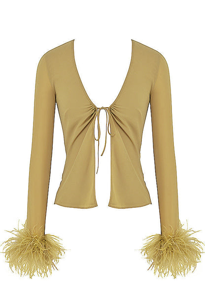 Vivian | Statement Top met Verenafwerking - Fashion Lab