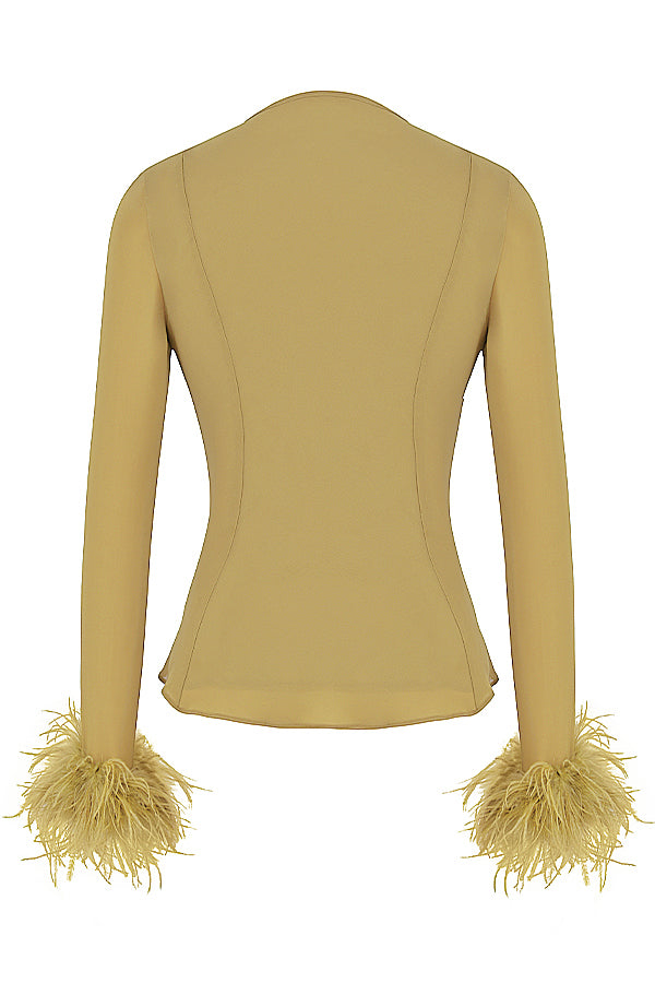 Vivian | Statement Top met Verenafwerking - Fashion Lab