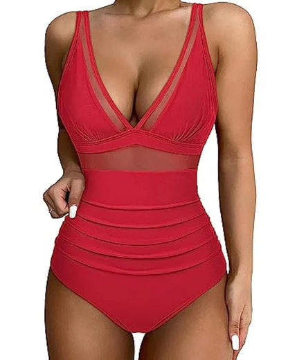 Remi | Plunge Mesh Badpak - Fashion Lab