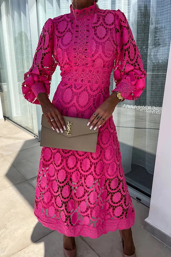 Cornelia | Elegante Lace Midi Jurk - Fashion Lab
