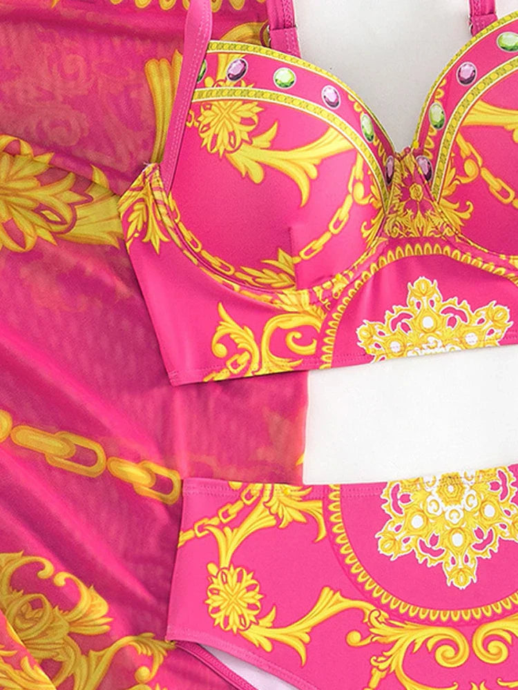 Carla | 3-delige Hoge Taille Rok Bikini Set - Fashion Lab