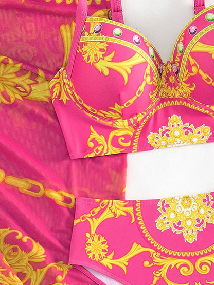 Carla | 3-delige Hoge Taille Rok Bikini Set - Fashion Lab