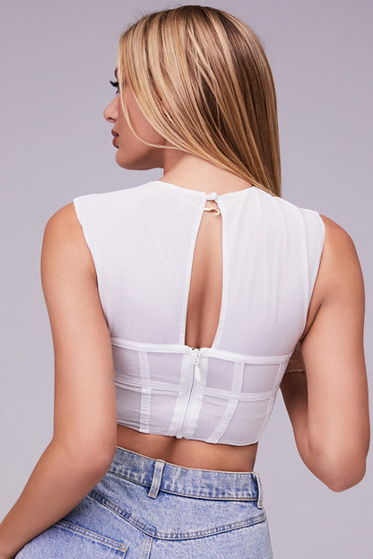 Antje | Cut-Out Mesh Korset - Fashion Lab