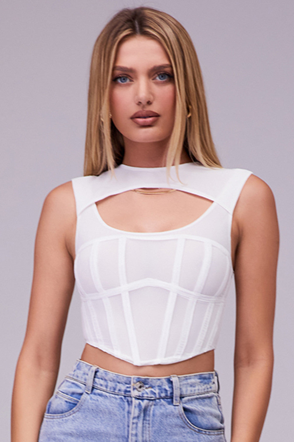 Antje | Cut-Out Mesh Korset - Fashion Lab
