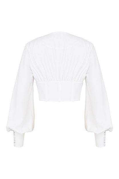Sanna | Cropped Top met Vetersluiting - Fashion Lab
