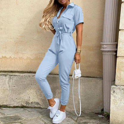 Helen | Utility Jumpsuit met Tailleceintuur - Fashion Lab