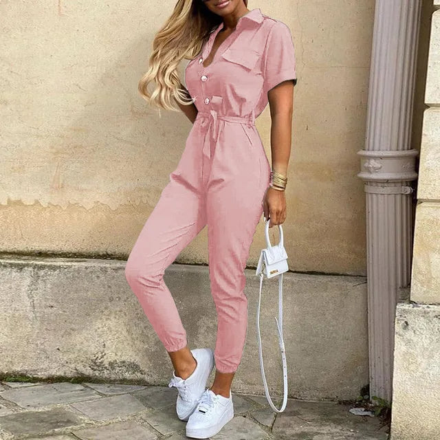 Helen | Utility Jumpsuit met Tailleceintuur - Fashion Lab