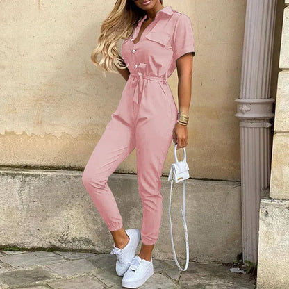 Helen | Utility Jumpsuit met Tailleceintuur - Fashion Lab