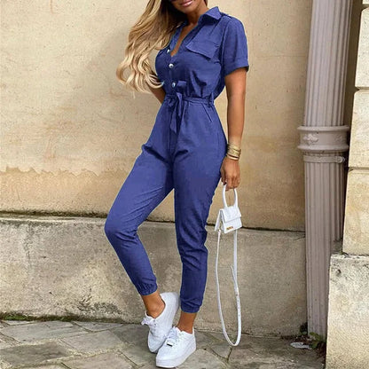 Helen | Utility Jumpsuit met Tailleceintuur - Fashion Lab