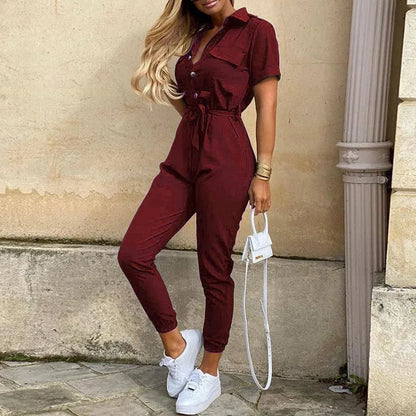 Helen | Utility Jumpsuit met Tailleceintuur - Fashion Lab