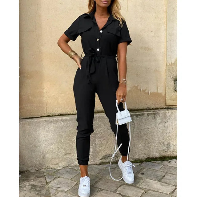 Helen | Utility Jumpsuit met Tailleceintuur - Fashion Lab