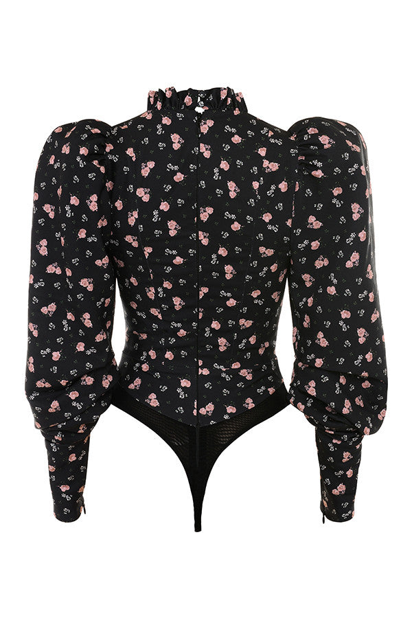 Rieke | Bloemenprint Top met Cut-Out Halslijn - Fashion Lab