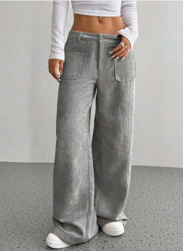 Broek voor dames – Ainsley | Makara Corduroy Broek Met Wijde Pijpen