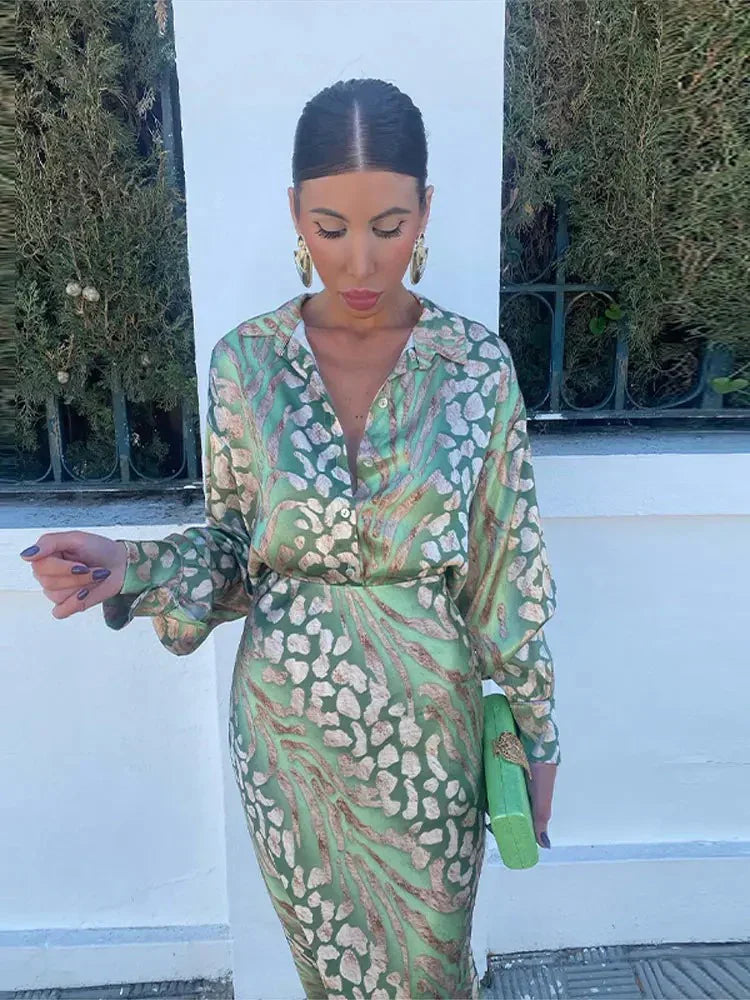 Talya | Satijnen Print Set - Fashion Lab