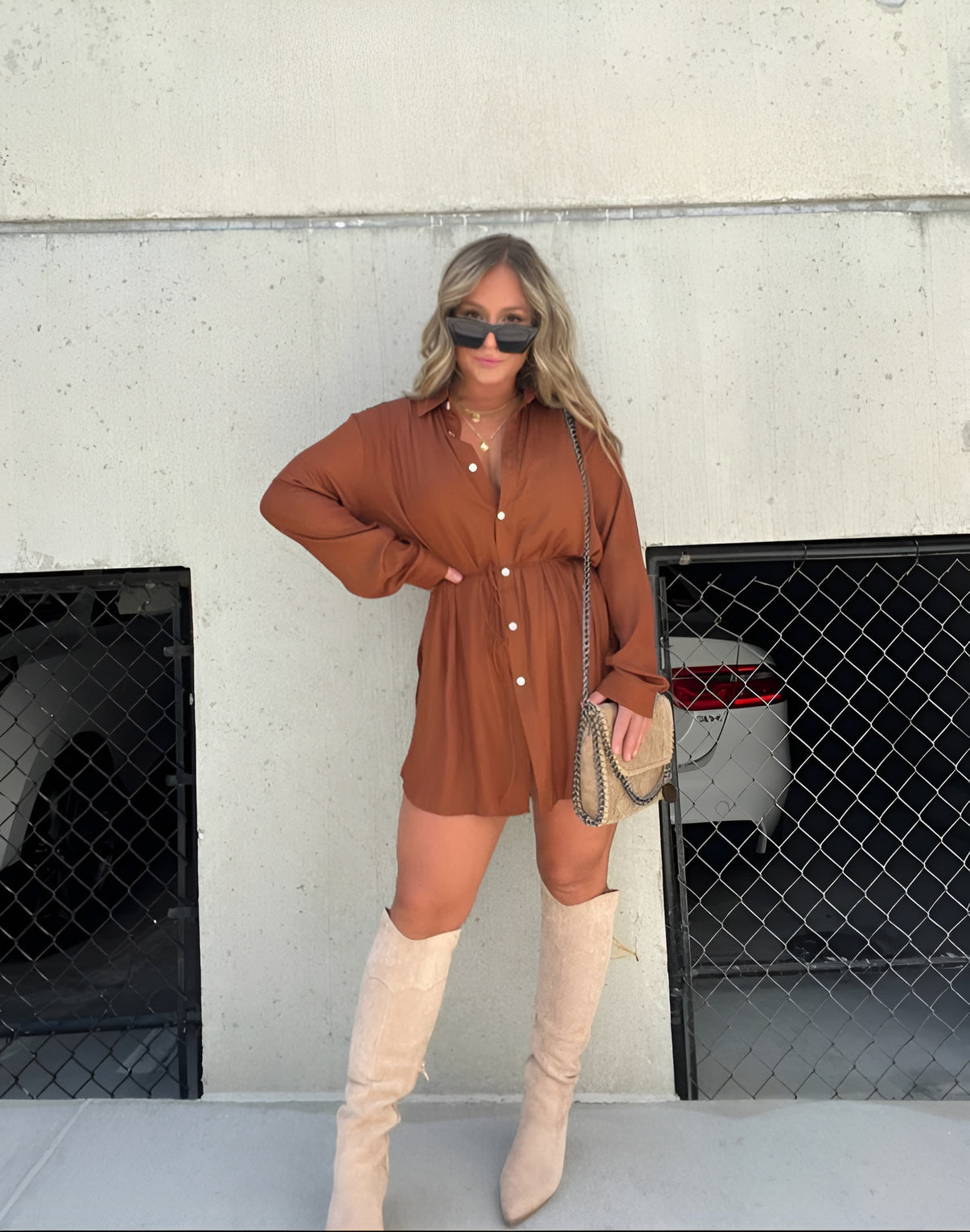 Jurk voor dames – Audrey | Trendy satijnen romper jurk