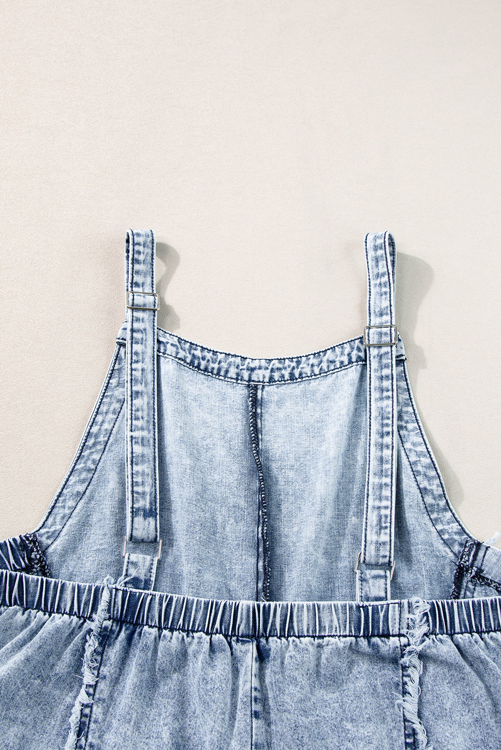Blauwe | denim overall met wijde pijpen - Fashion Lab