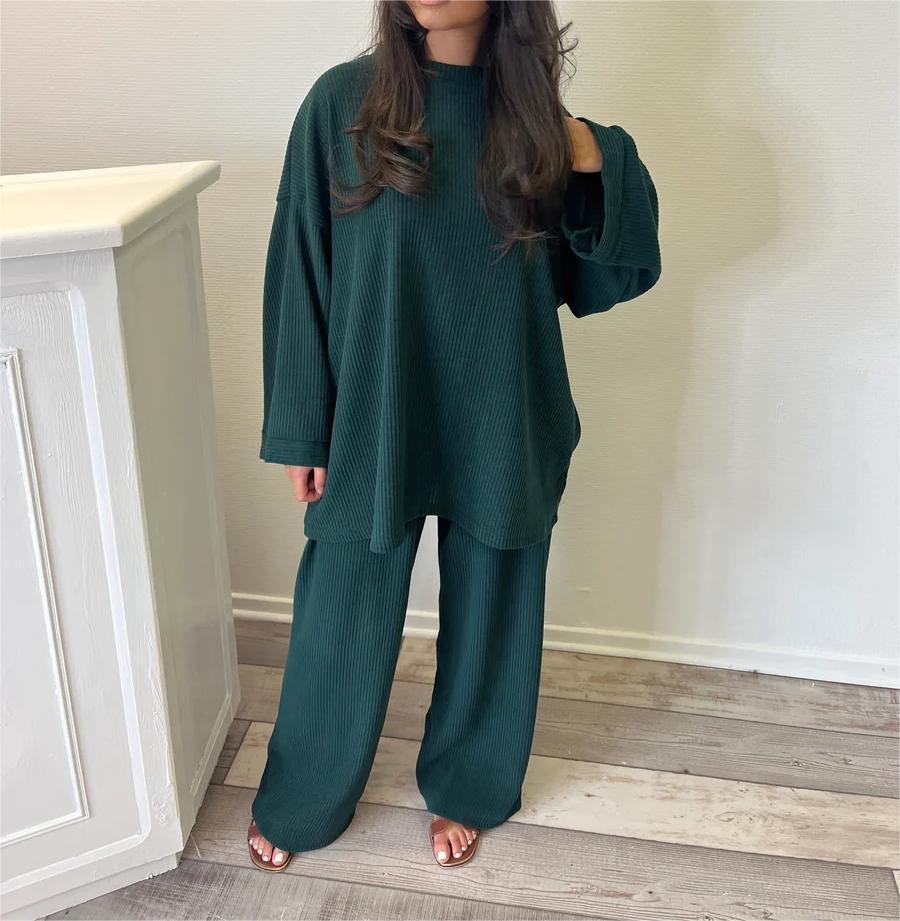 Adelina | Corduroy Tweedelige Broek - Fashion Lab