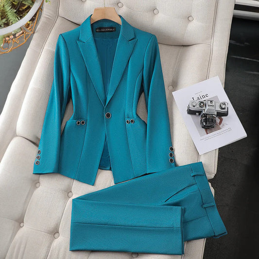 Bella | Elegante blazer en broek set - Fashion Lab