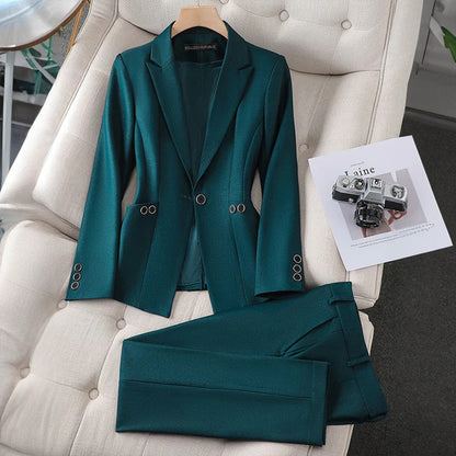 Bella | Elegante blazer en broek set - Fashion Lab