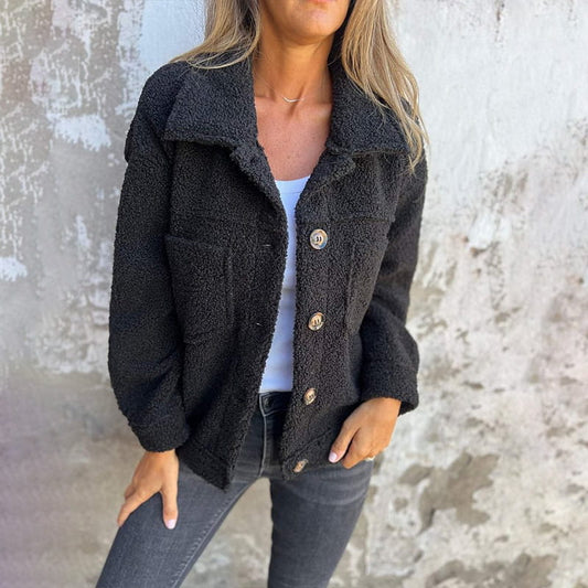 Bellamy | Korte Warme Bouclé Jas - Fashion Lab