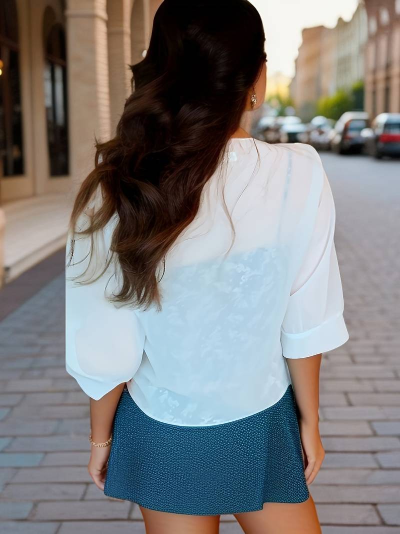 Blair | Open Blouse Voor De Lente - Fashion Lab