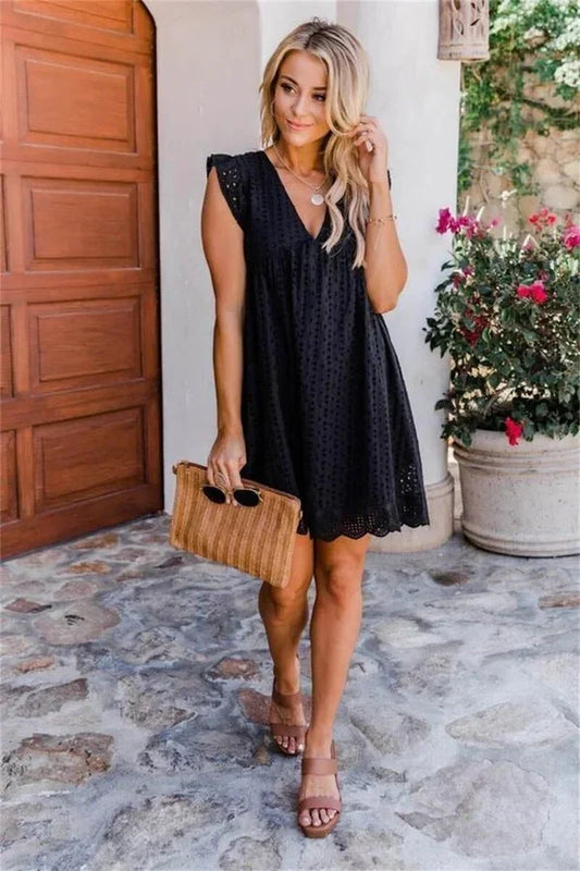 Briana | Mouwloze Mini Jurk - Fashion Lab