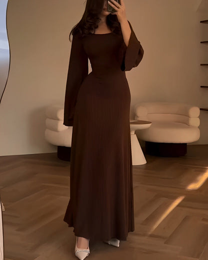 Nora | Elegante Gebreide Maxi Jurk - Fashion Lab