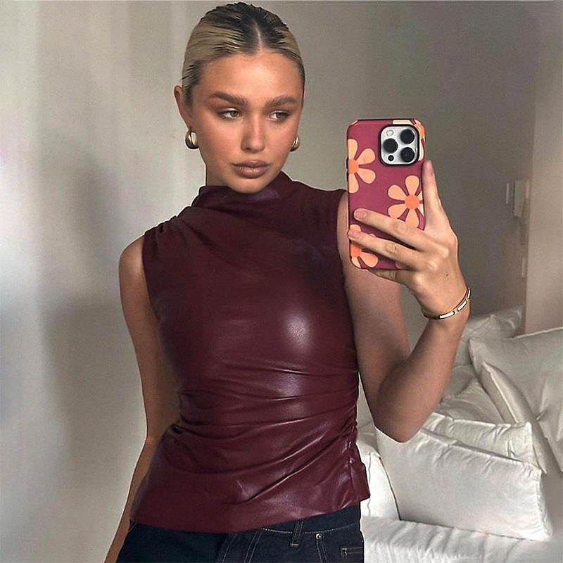 Cara | Burgundy Top - Fashion Lab