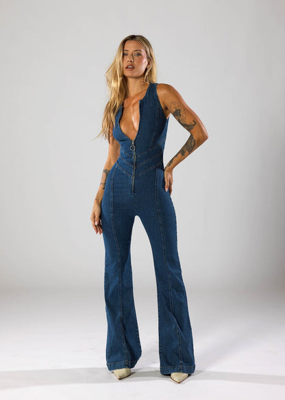set voor dames – Doressa | Trendy Denim Jumpsuit