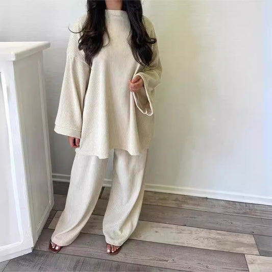 Adelina | Corduroy Tweedelige Broek - Fashion Lab
