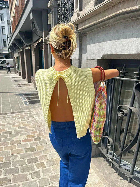 Ebony | Trendy Gebreide Top - Fashion Lab