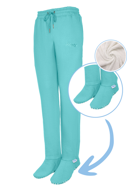 Elaiah | Blauwe Joggingbroek Met Gevoerde Voeten - Fashion Lab
