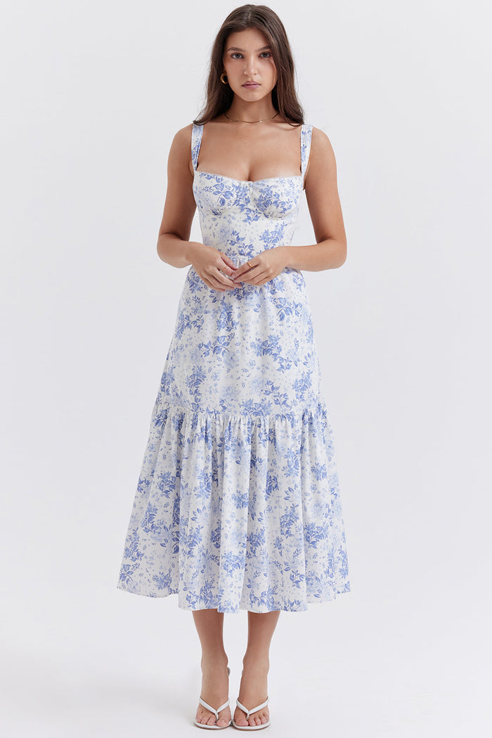 jurk voor dames – Elysia | Bloemen Midi Zonnejurk