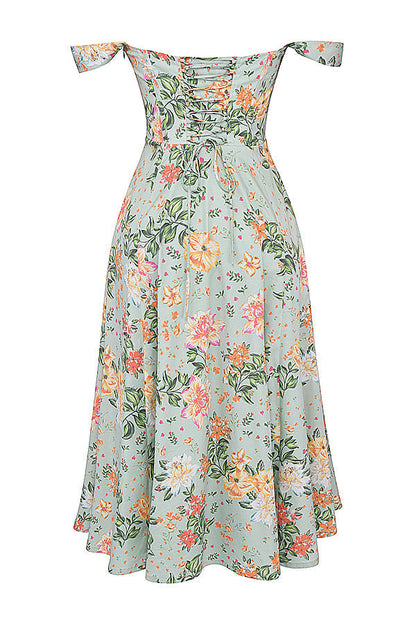 jurk voor dames – Elysia | Bloemen Midi Zonnejurk