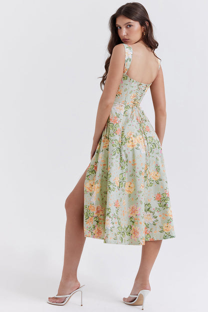 jurk voor dames – Elysia | Bloemen Midi Zonnejurk